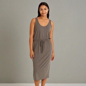 Haven Organic Cotton Tank Midi Dress NWT | Size M | Drawstring Waist Minmalist